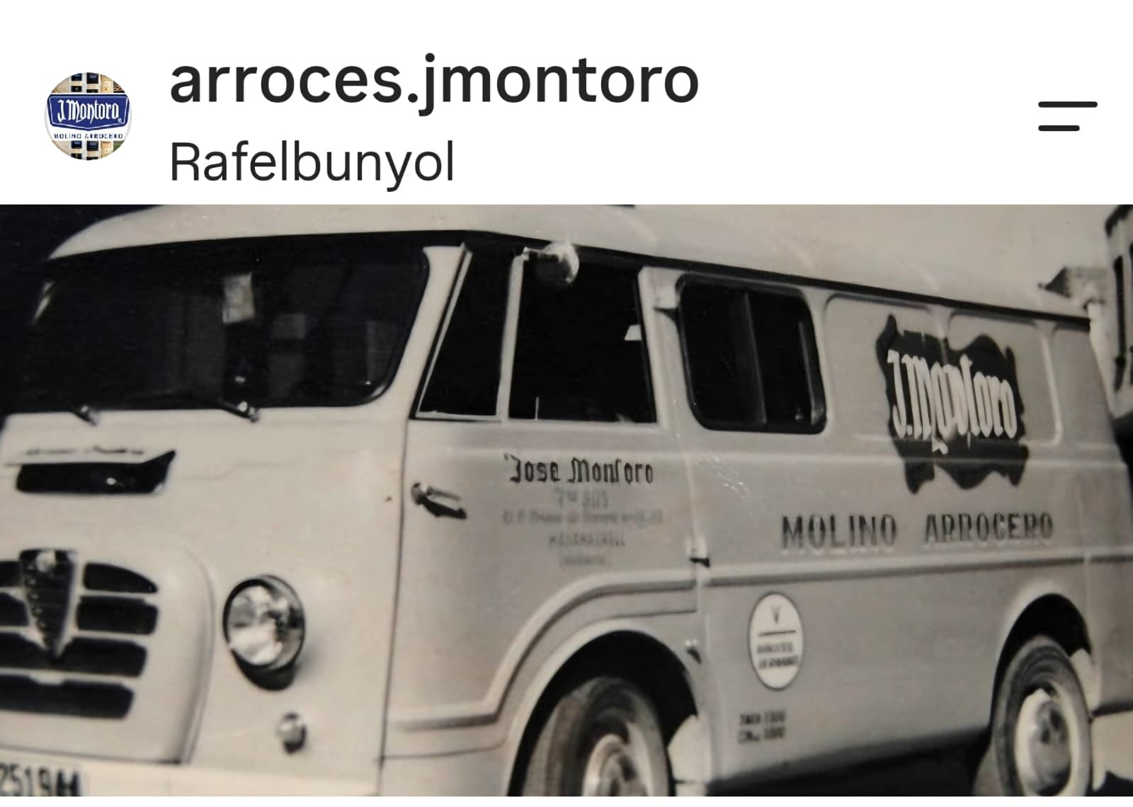 Furgoneta histórica del molino arrocero J. Montoro